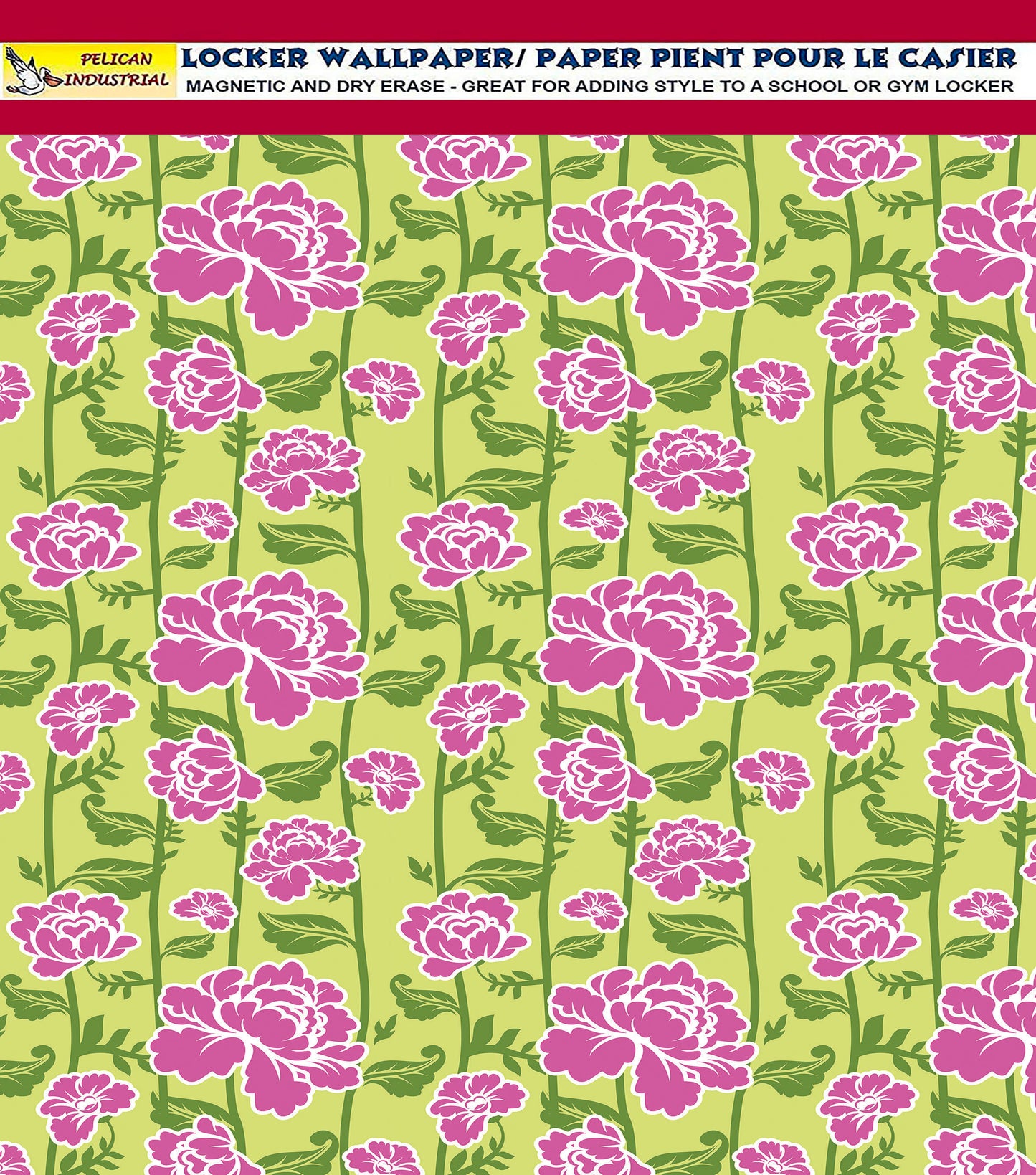 School Locker Magnetic Wallpaper - Pack of 12 Sheets - (Flowers) (vg 015)