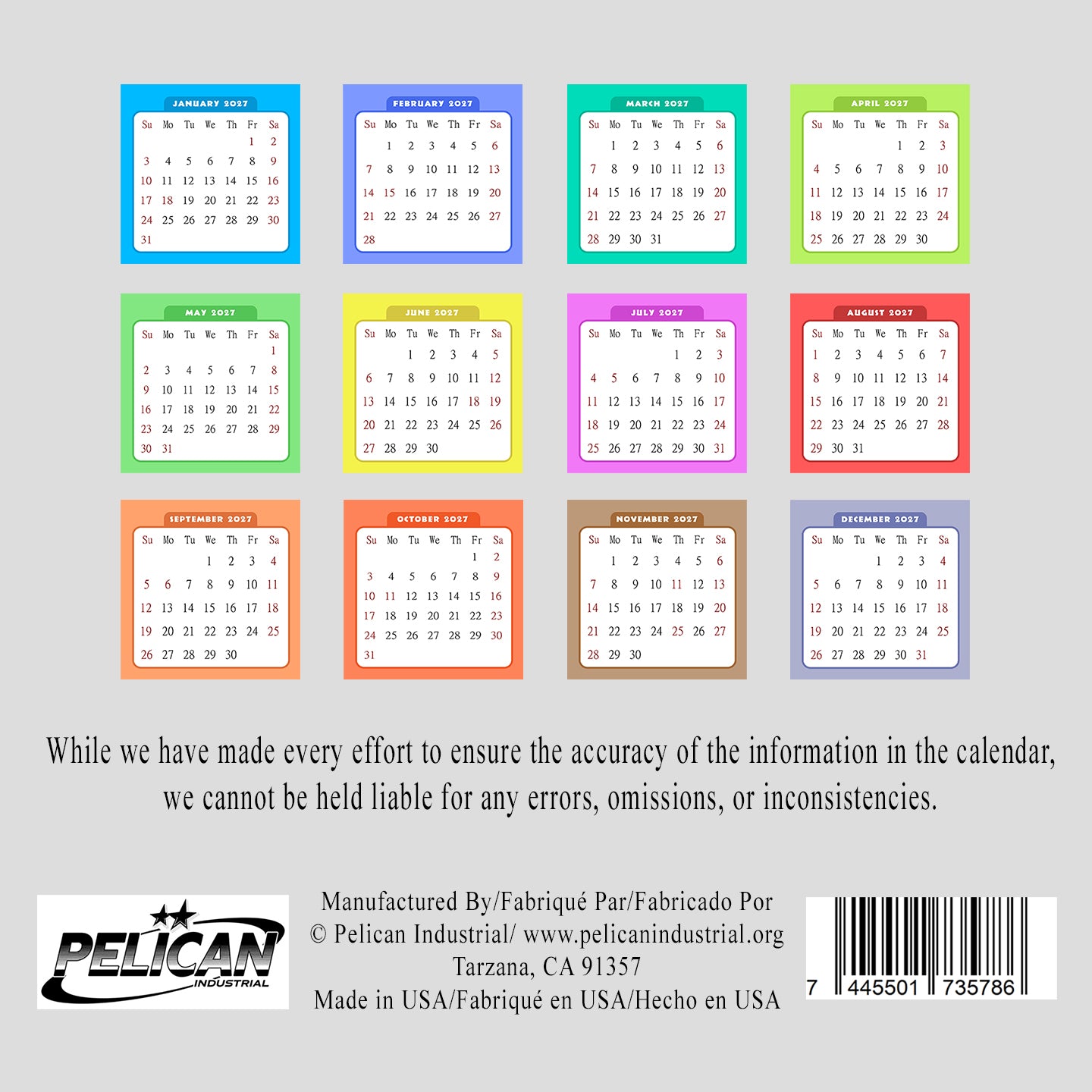 2027 CD-Style Desk Calendar 12 Months Calendar / Planner / Desk Calendar With CD Case Stand, Office Decor, Christmas Gifts (Edition #07)