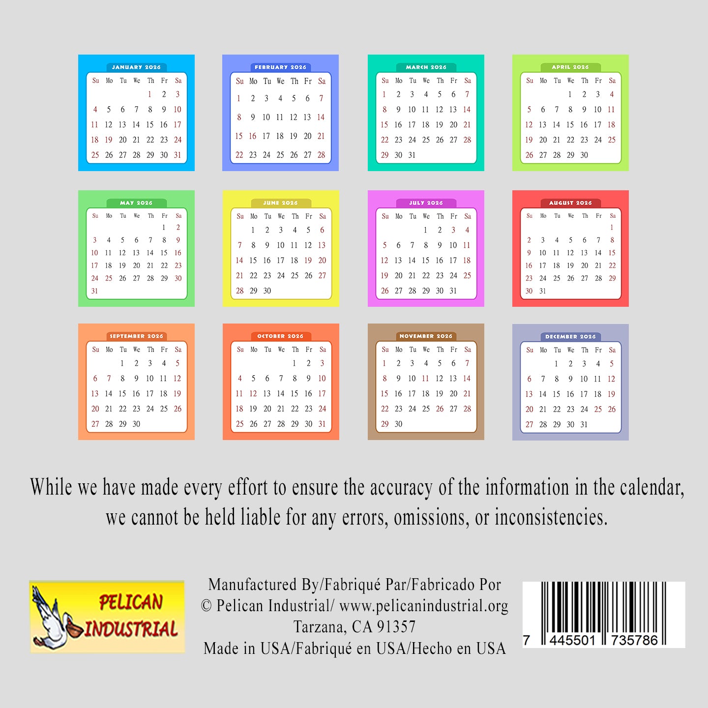 2026 CD-Style Desk Calendar 12 Months Calendar / Planner / Desk Calendar With CD Case Stand, Office Decor, Christmas Gifts (Edition #07)