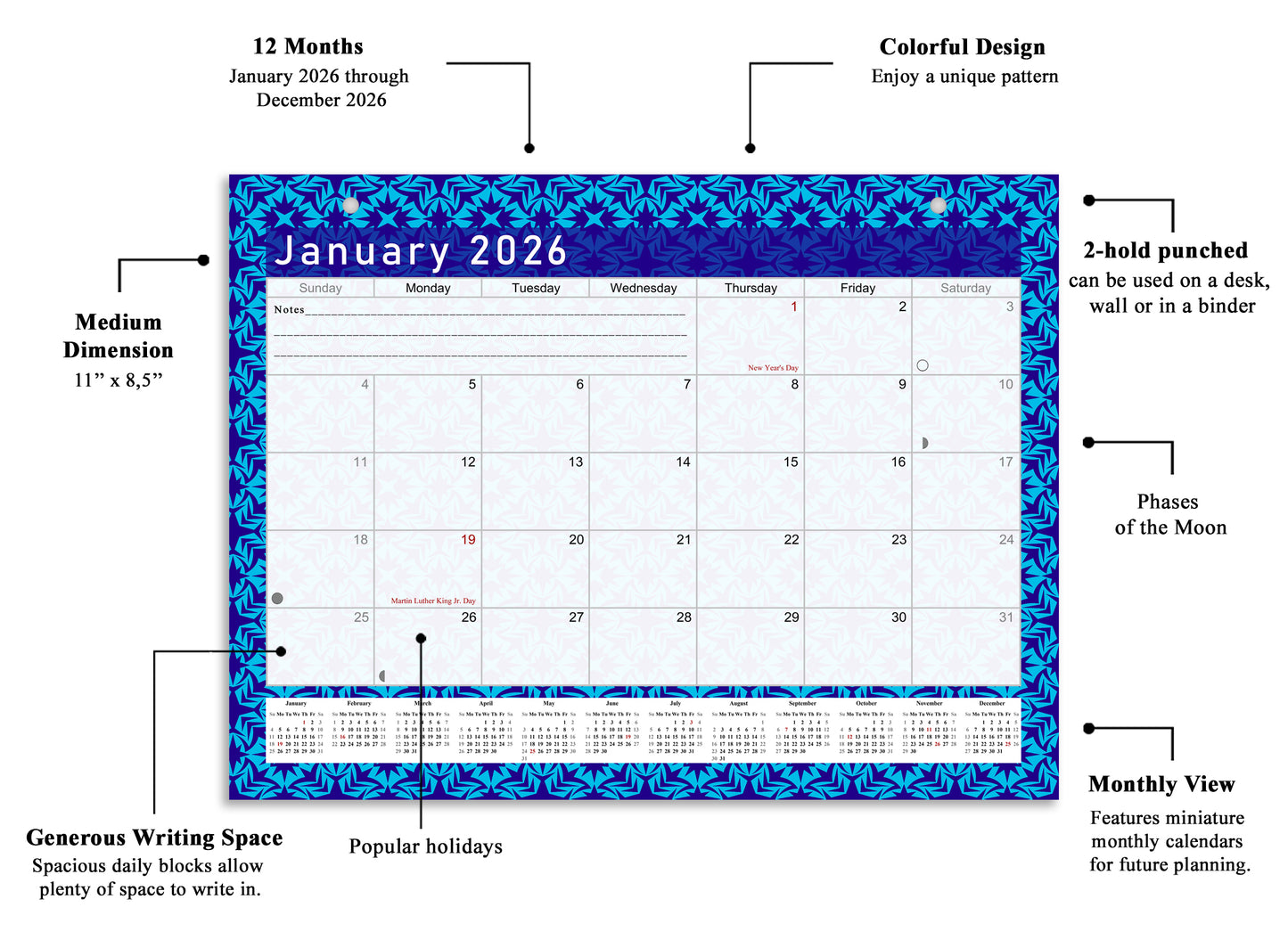 2025-2026 Magnetic/Desk Calendar - Desktop/Wall Calendar/Planner - (Edition #17)