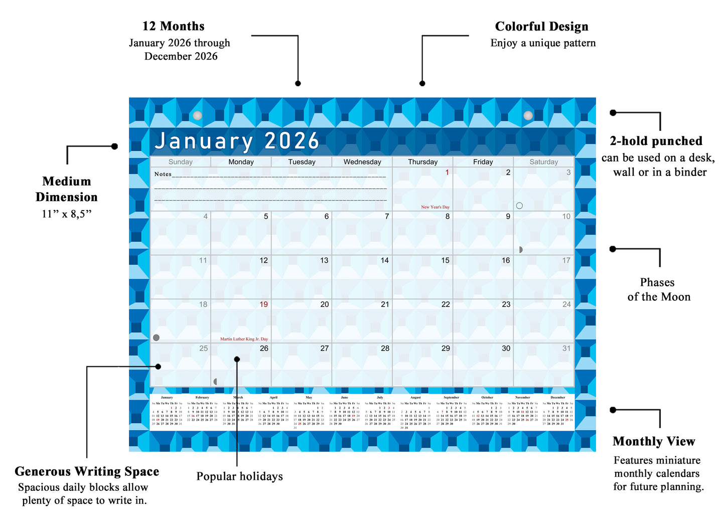 2025-2026 Magnetic/Desk Calendar - Desktop/Wall Calendar/Planner - (Edition #03)