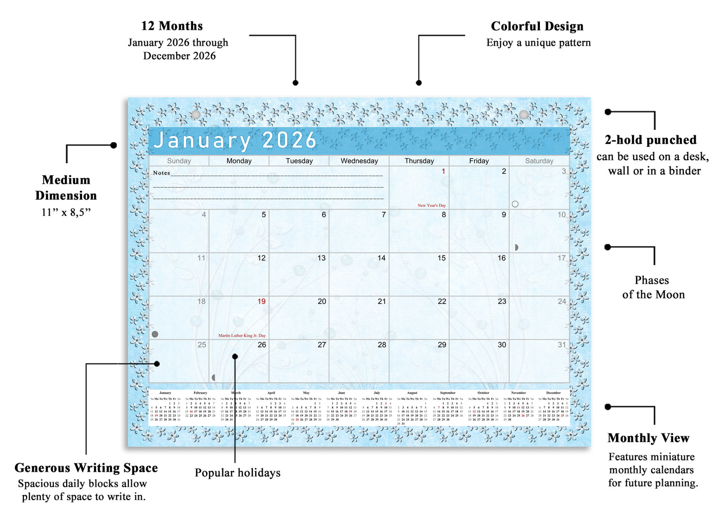 2025-2026 Magnetic/Desk Calendar - Desktop/Wall Calendar/Planner - (Edition #18)