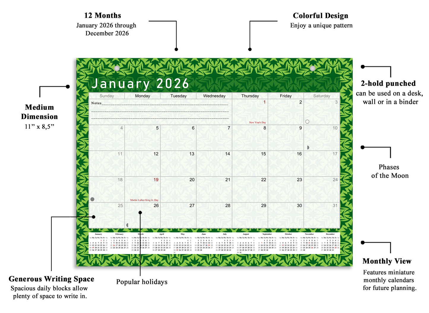 2025-2026 Magnetic/Desk Calendar - Desktop/Wall Calendar/Planner - (Edition #16)