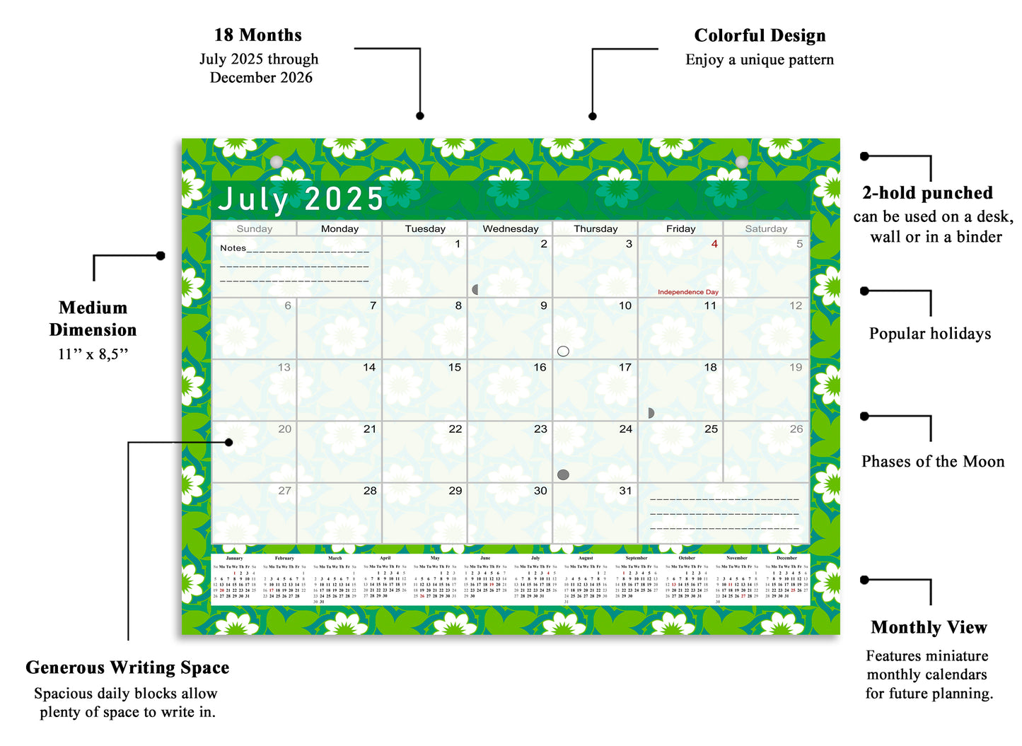 2025-2026 Magnetic/Desk Calendar - Desktop/Wall Calendar/Planner - (Edition #16)