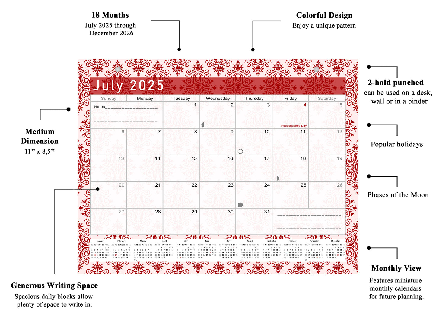 2025-2026 Magnetic/Desk Calendar - Desktop/Wall Calendar/Planner - (Edition #05)
