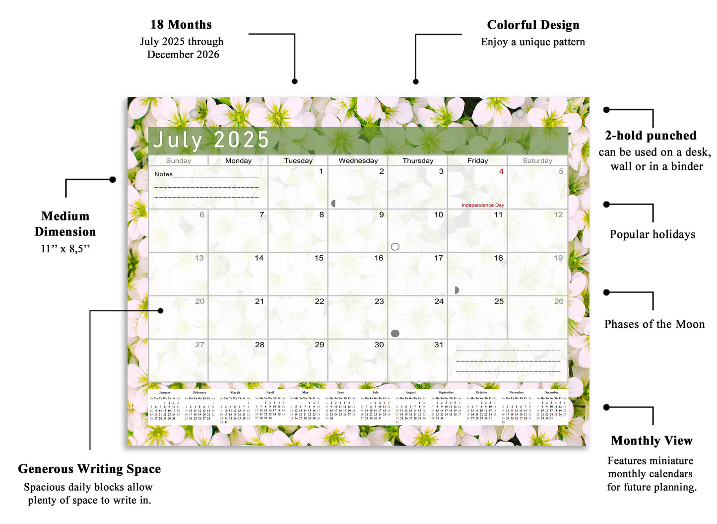2025-2026 Magnetic/Desk Calendar - Desktop/Wall Calendar/Planner - (Edition #23)