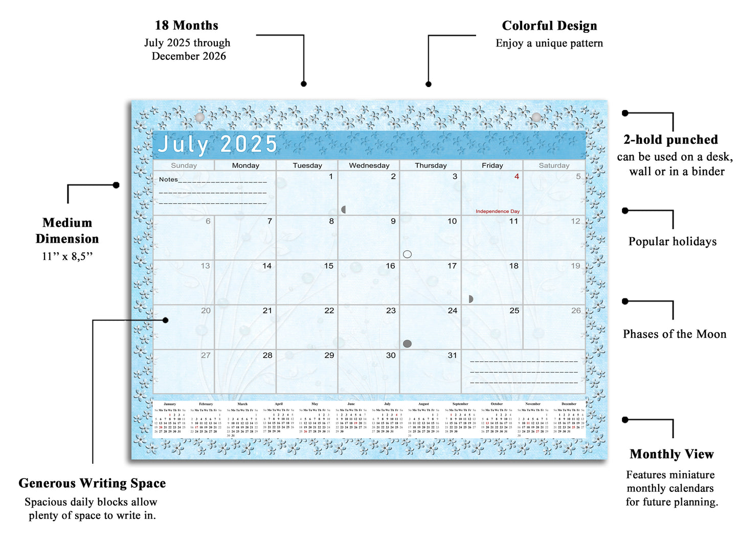 2025-2026 Magnetic/Desk Calendar - Desktop/Wall Calendar/Planner - (Edition #18)
