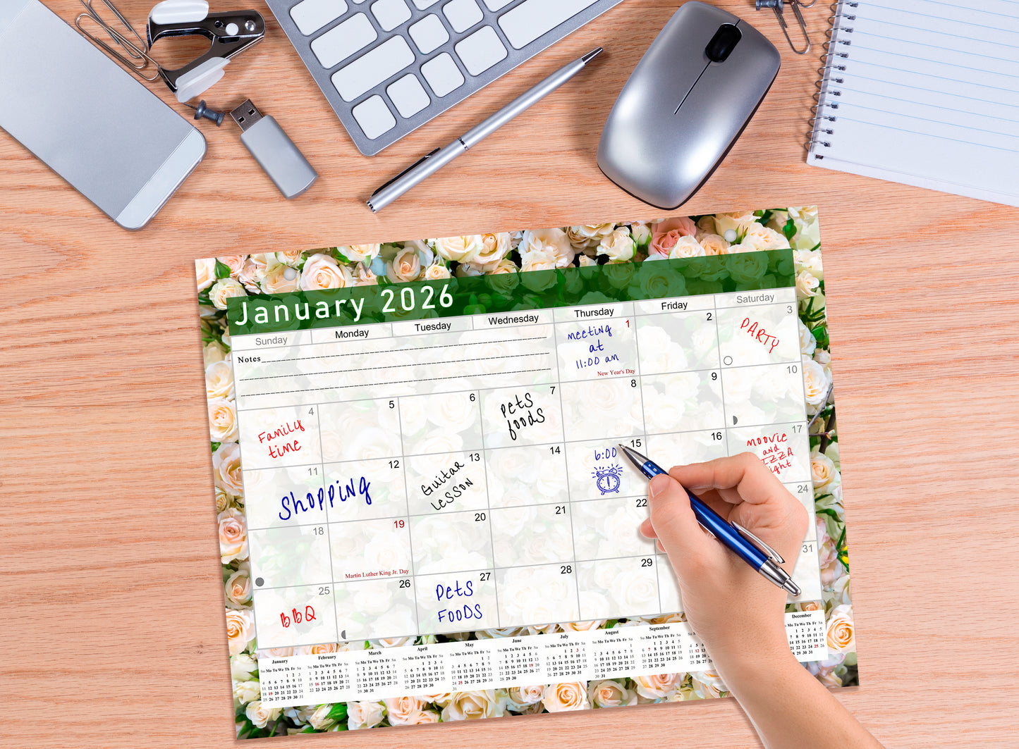 2026 Monthly Magnetic/Desk Calendar - 12 Months Desktop/Wall Calendar/Planner - (Edition #23)