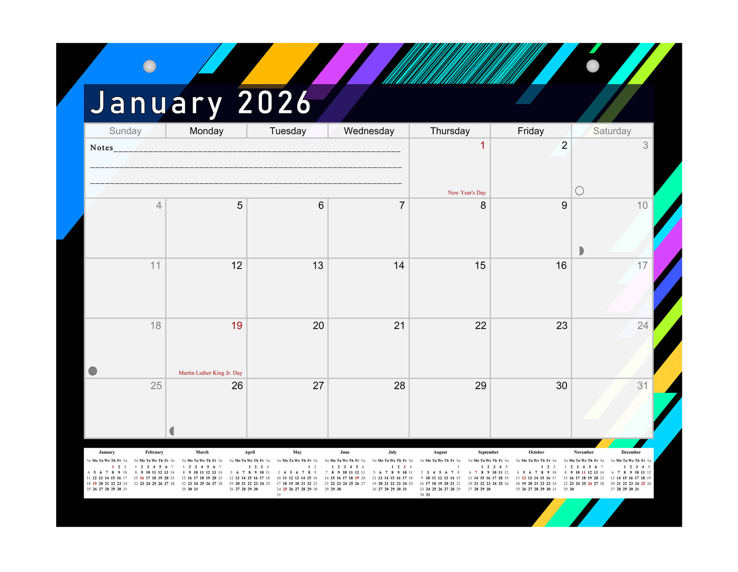 2025-2026 Magnetic/Desk Calendar - Desktop/Wall Calendar/Planner - (Edition #13)