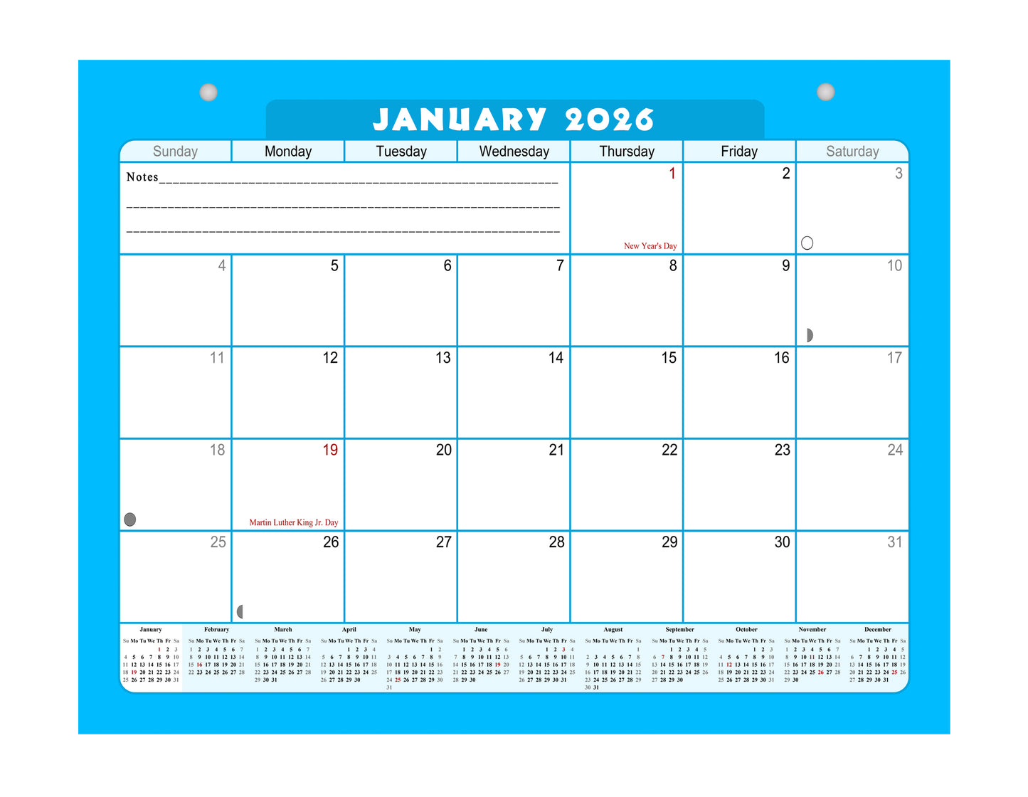 2025-2026 Magnetic/Desk Calendar - Desktop/Wall Calendar/Planner - (Edition #07)