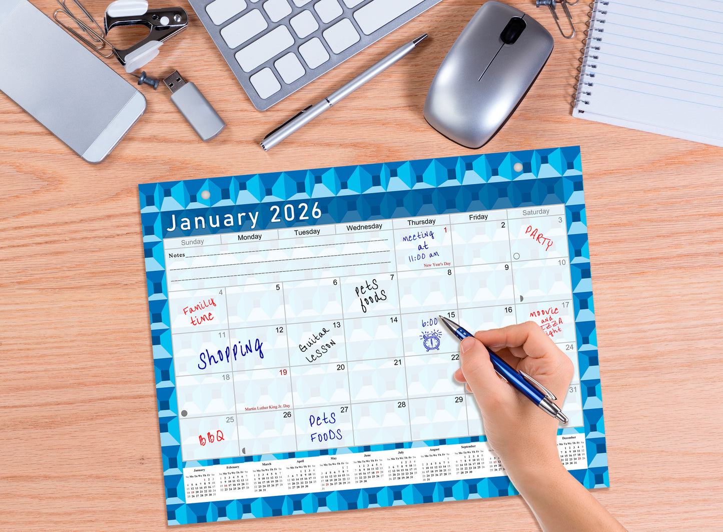 2026 Monthly Magnetic/Desk Calendar - 12 Months Desktop/Wall Calendar/Planner - (Edition #03)