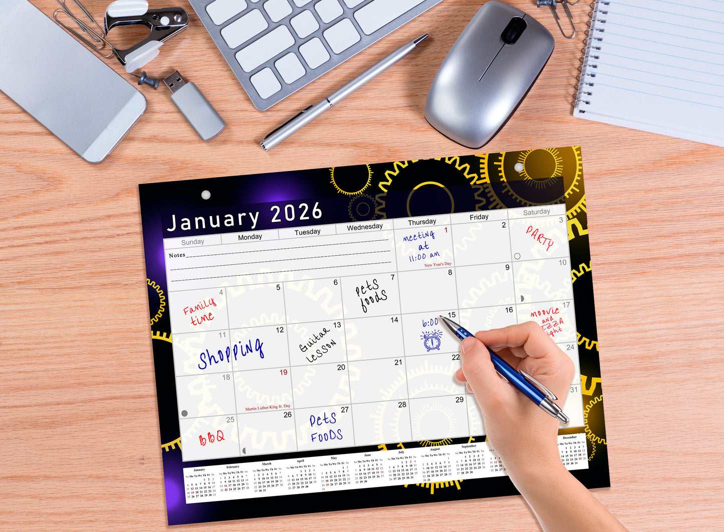 2026 Monthly Magnetic/Desk Calendar - 12 Months Desktop/Wall Calendar/Planner - (Edition #09)