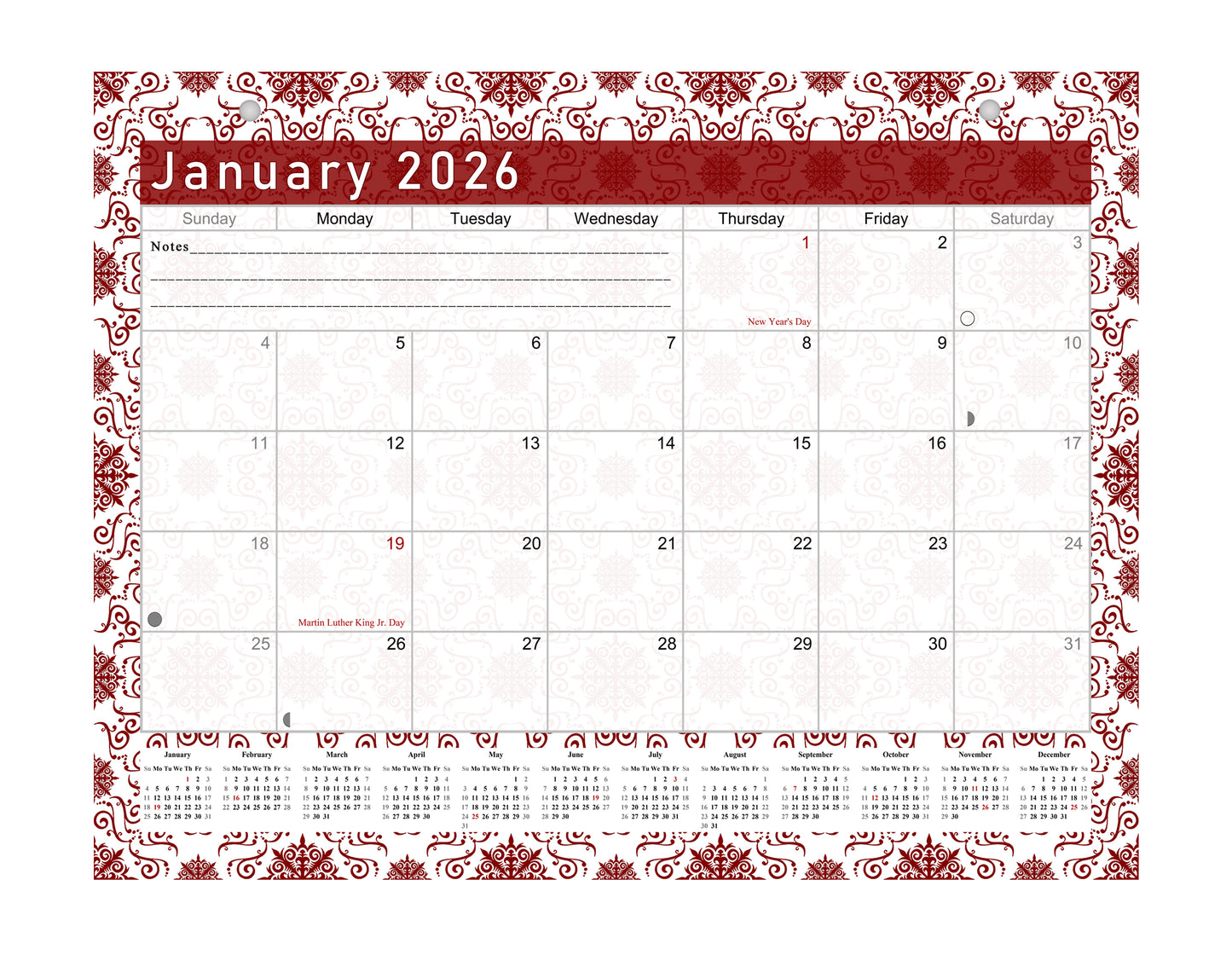 2026 Monthly Magnetic/Desk Calendar - 12 Months Desktop/Wall Calendar/Planner - (Edition #14)