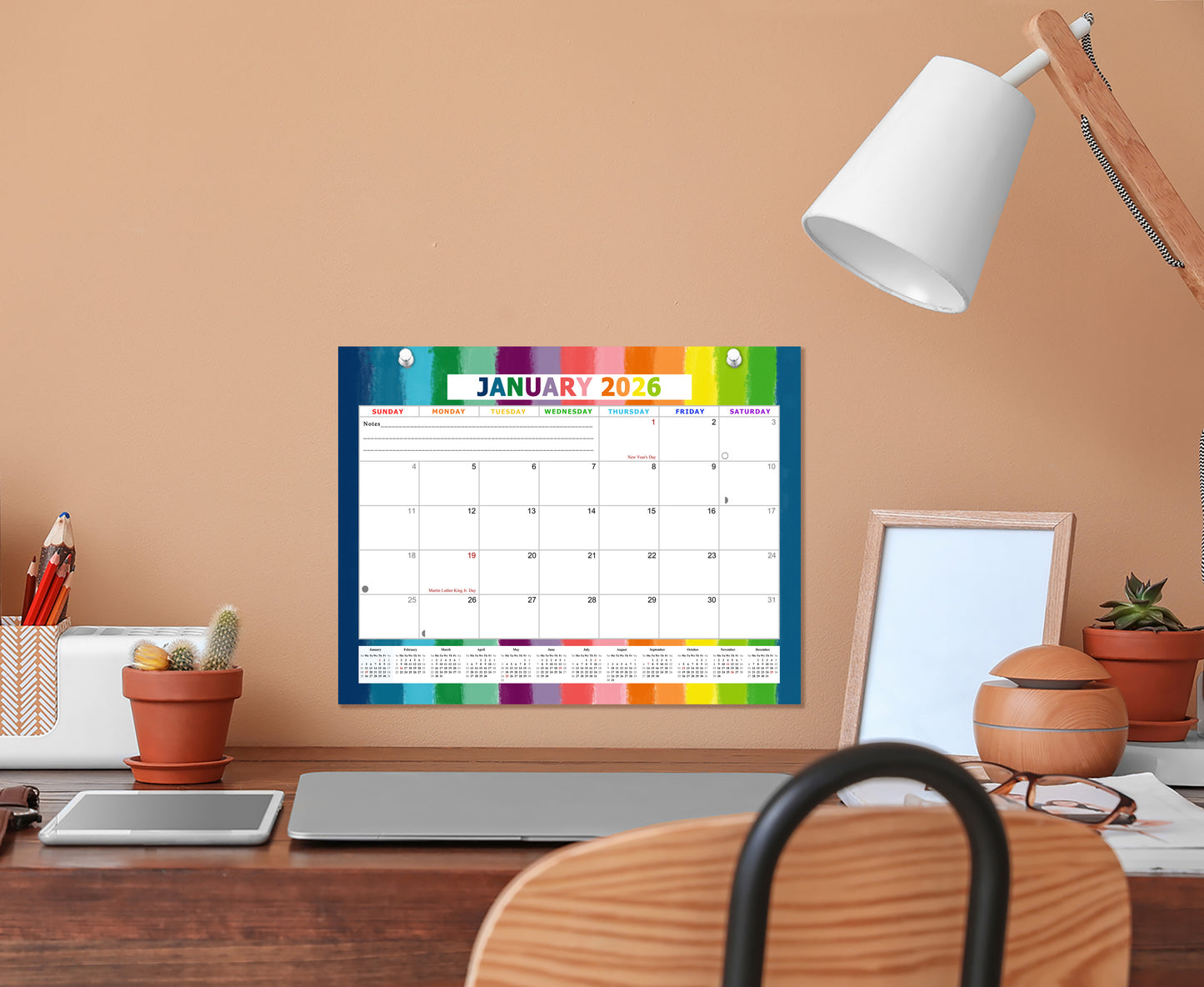2026 Monthly Magnetic/Desk Calendar - 12 Months Desktop/Wall Calendar/Planner - (Edition #27)
