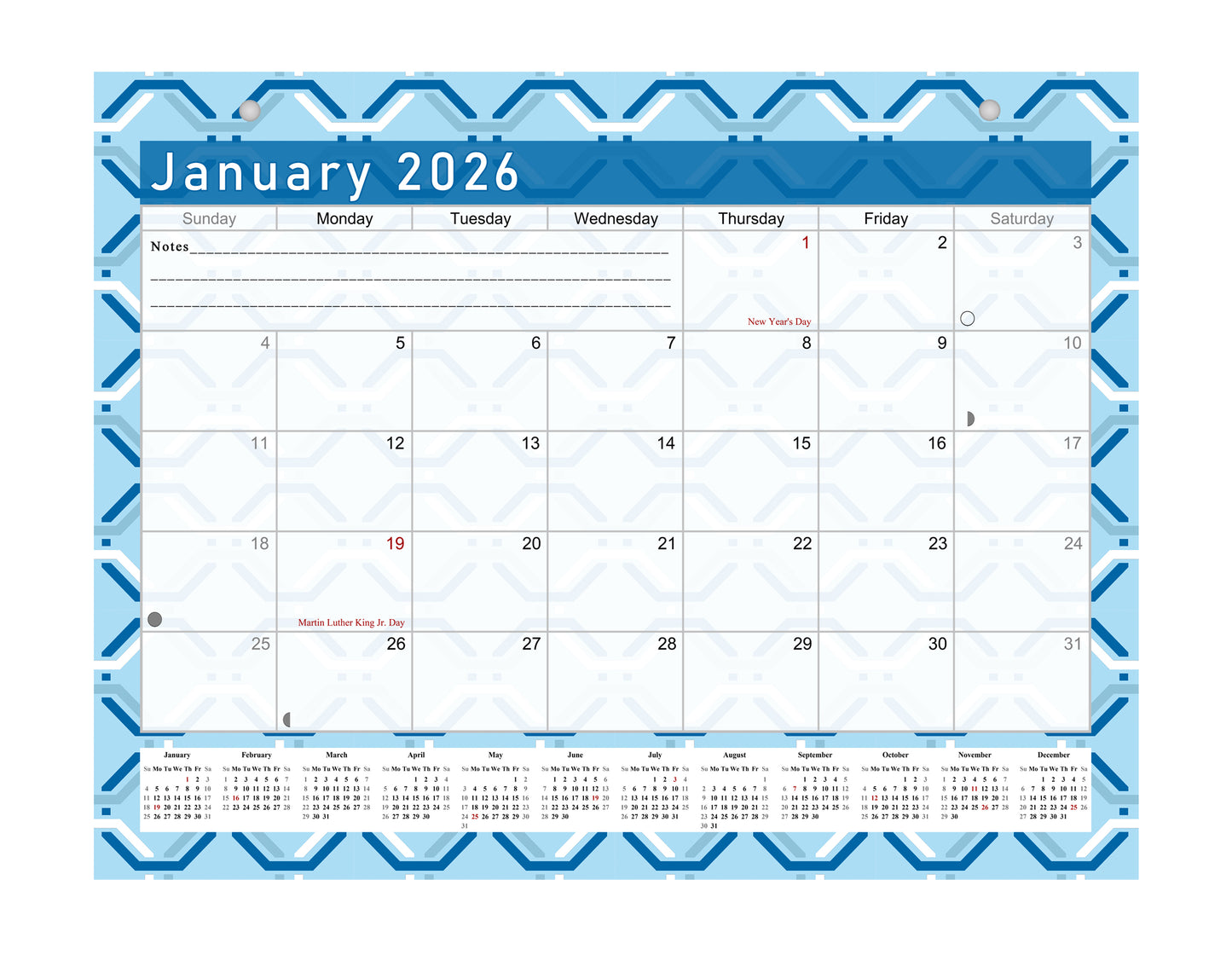 2026 Monthly Magnetic/Desk Calendar - 12 Months Desktop/Wall Calendar/Planner - (Edition #04)