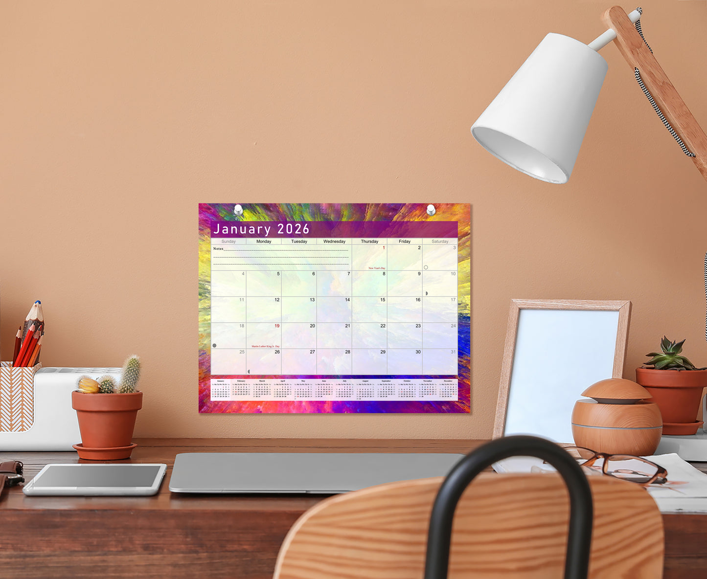 2026 Monthly Magnetic/Desk Calendar - 12 Months Desktop/Wall Calendar/Planner - (Edition #26)