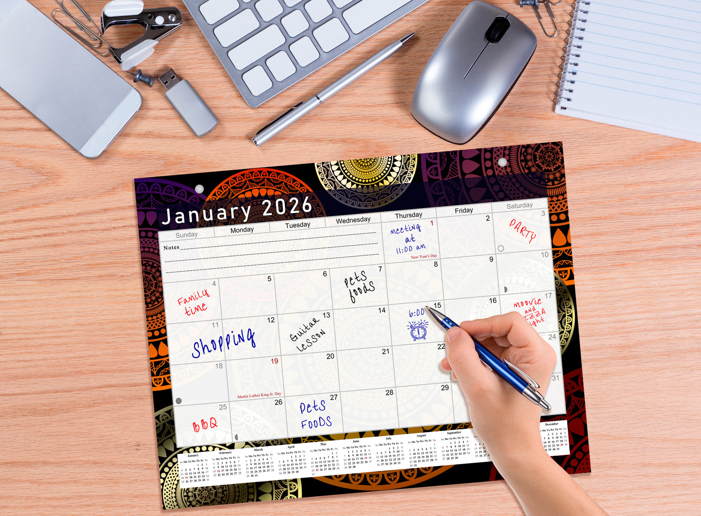 2026 Monthly Magnetic/Desk Calendar - 12 Months Desktop/Wall Calendar/Planner - (Edition #12)