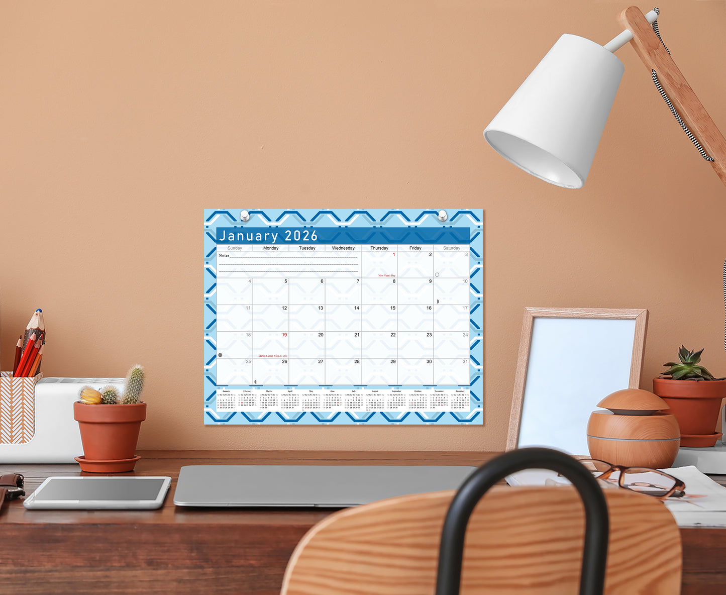 2026 Monthly Magnetic/Desk Calendar - 12 Months Desktop/Wall Calendar/Planner - (Edition #04)