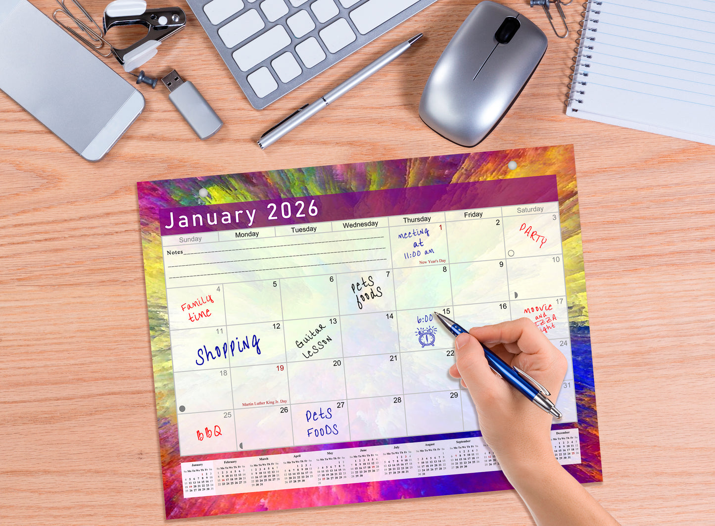 2026 Monthly Magnetic/Desk Calendar - 12 Months Desktop/Wall Calendar/Planner - (Edition #26)