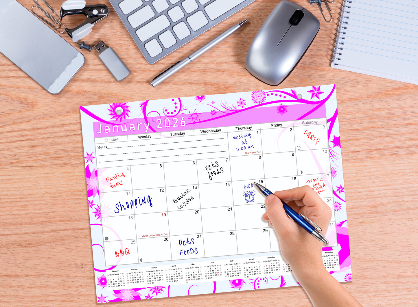 2026 Monthly Magnetic/Desk Calendar - 12 Months Desktop/Wall Calendar/Planner - (Edition #10)