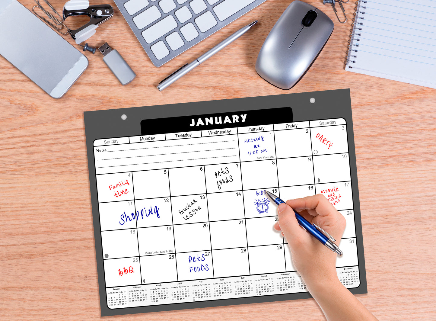 2026 - 2027 Student Calendar/Planner for 3-Ring Binder, Desk, or Wall - v031