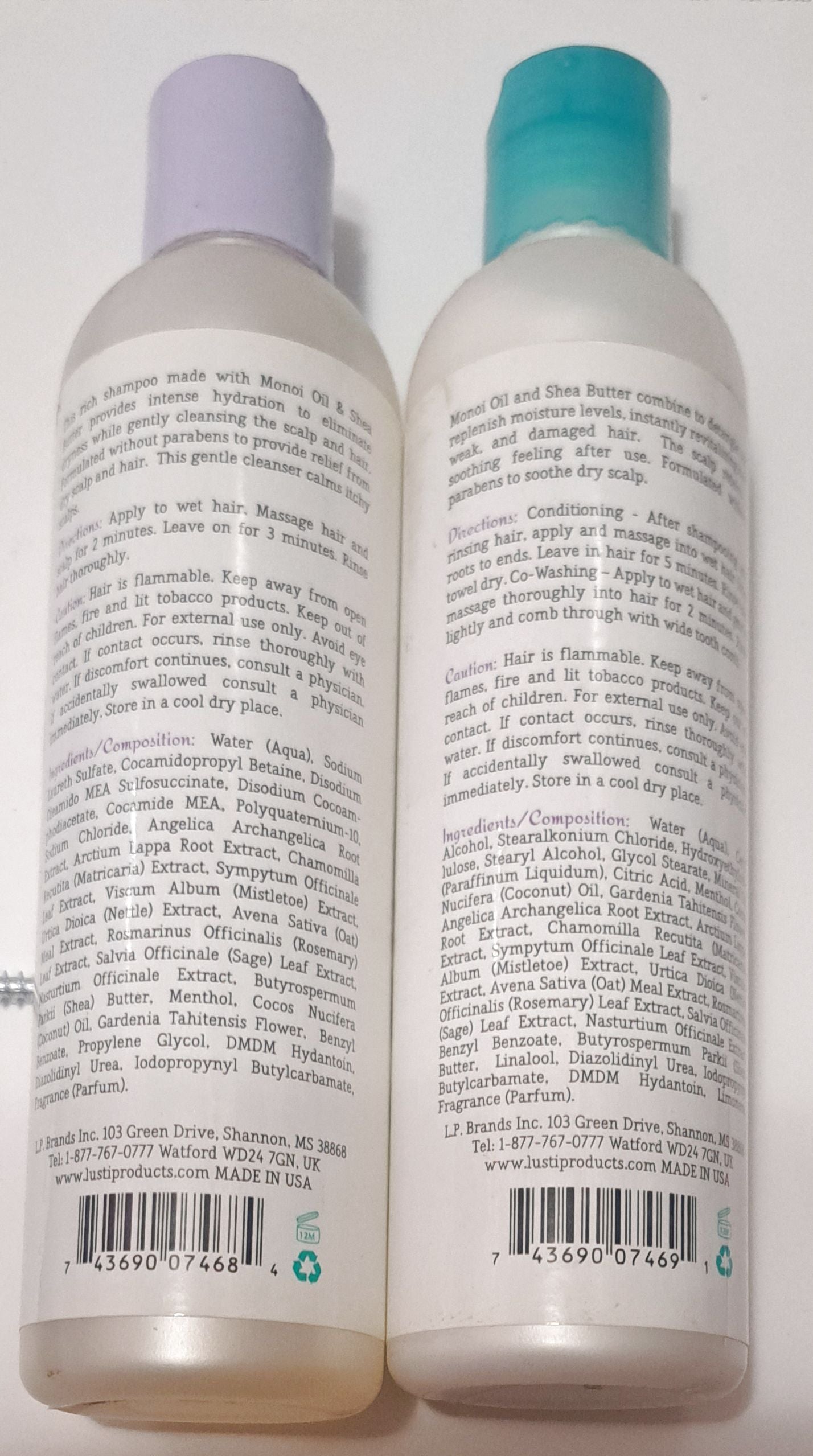 Lusti Naturals Dry Scalp & Hair Shampoo and Conditioner Soothes Itchy Scalp