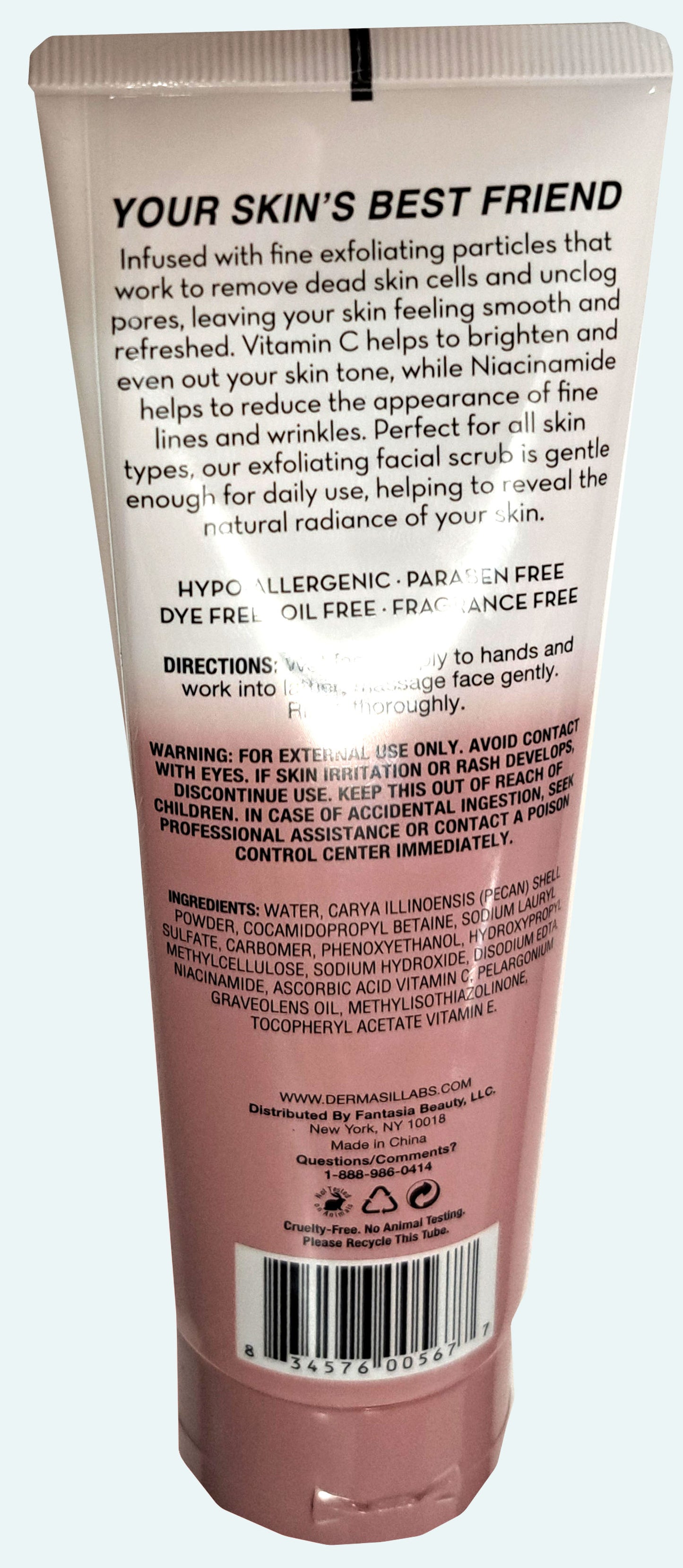 Dermasil Labs - Pharmaceutical Research - Exfoliating Facial Scrub Vitamin C & Niacinamide 4fl oz