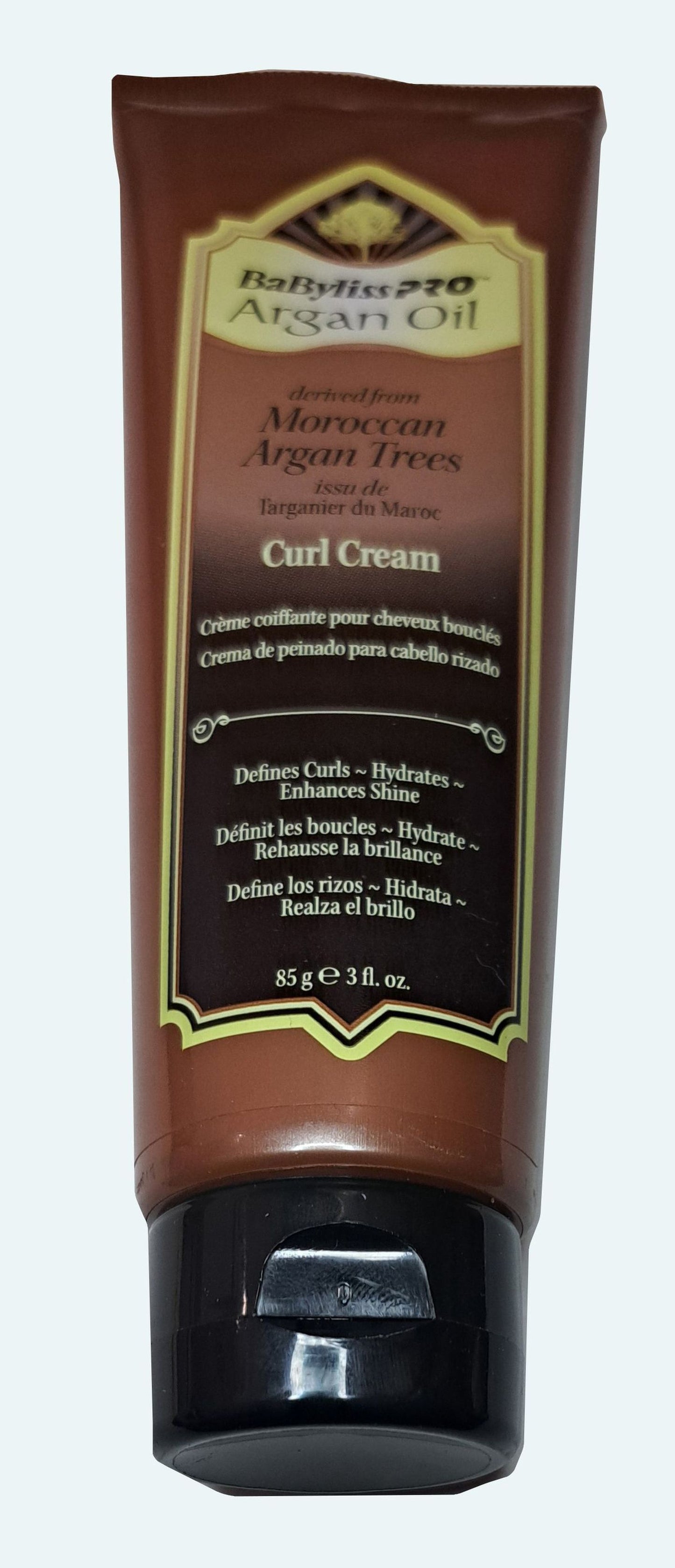 BaByliss Pro Argan Oil - Moroccan Argan Trees - Curl Cream 3fl oz (85ml) (Set of 2 Pack)