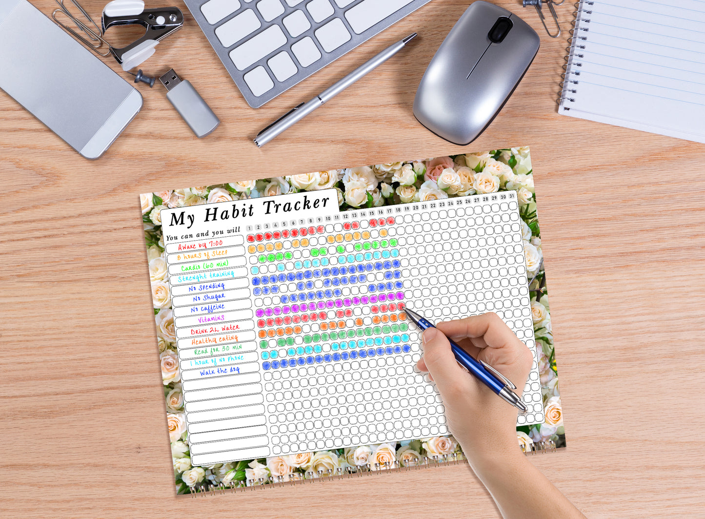 2027 Monthly Desktop/Wall Calendar/Planner - Habit Tracker - (Edition #23)
