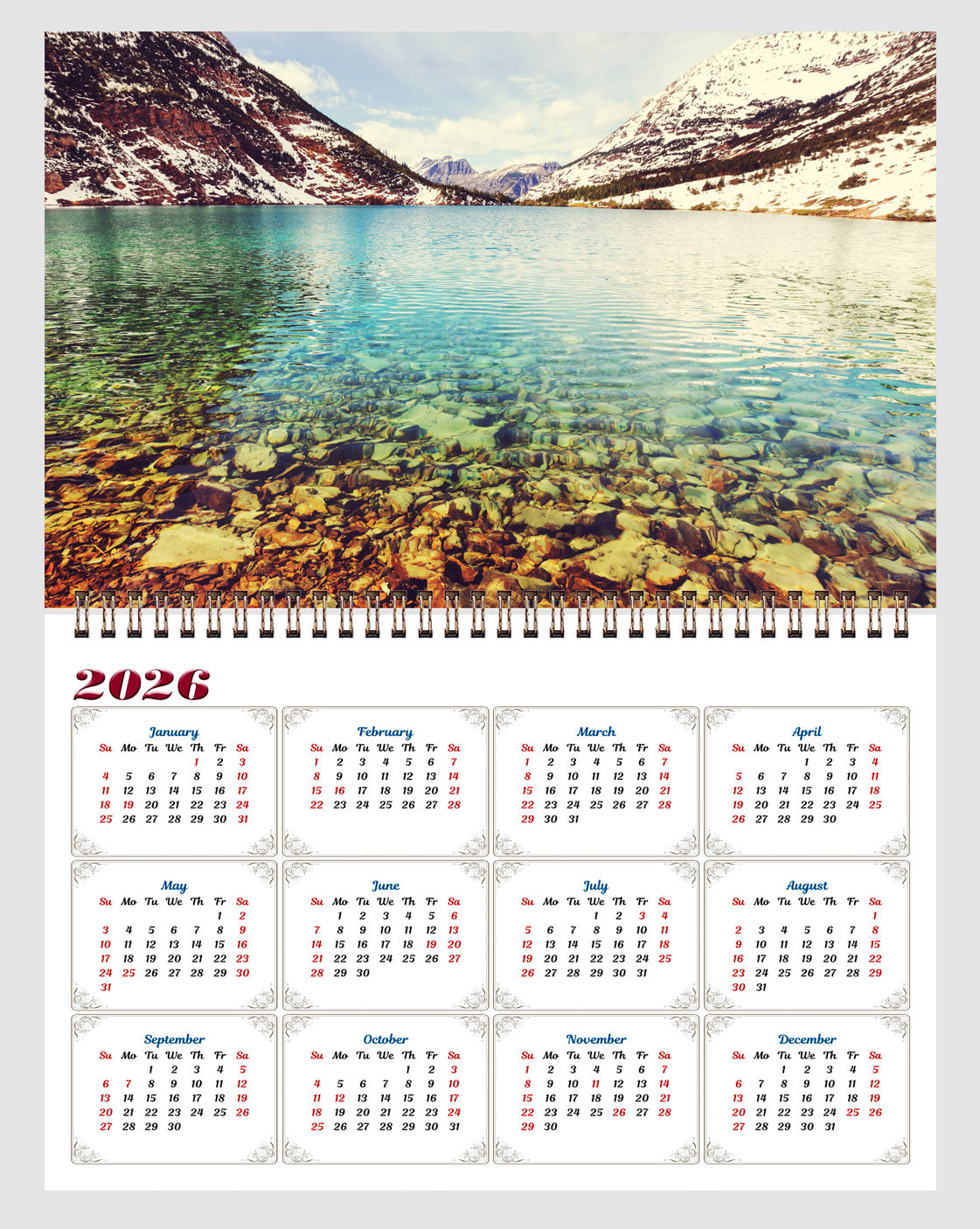 2025 Spiral-bound Wall Calendar (National Parks) - 12 Months Desktop/Wall Calendar/Planner (Copy) (Copy)