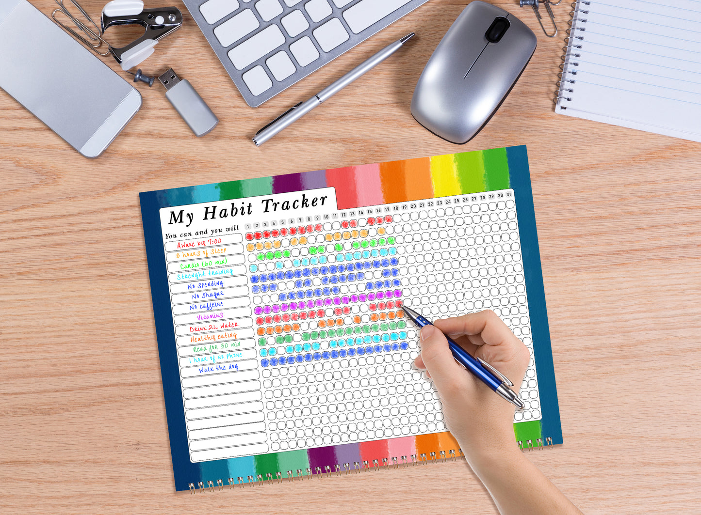 2027 Monthly Desktop/Wall Calendar/Planner - Habit Tracker - (Edition #27)