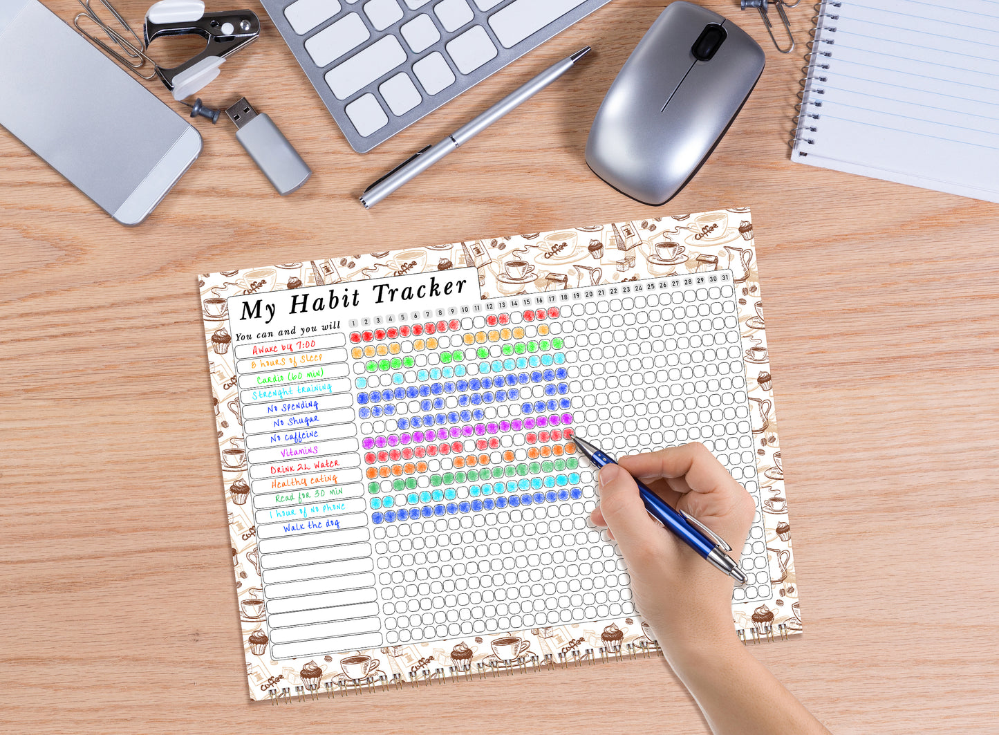 2026 Monthly Desktop/Wall Calendar/Planner - Habit Tracker - (Edition #30)