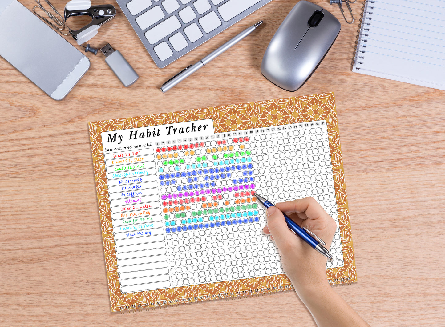 2027 Monthly Desktop/Wall Calendar/Planner - Habit Tracker - (Edition #25)