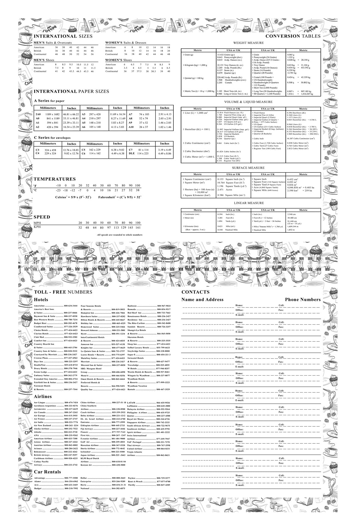 2025 - 2026 Academic Year 12 Months Student Calendar 3-Ring Binder - Black&White - (Edition #026)
