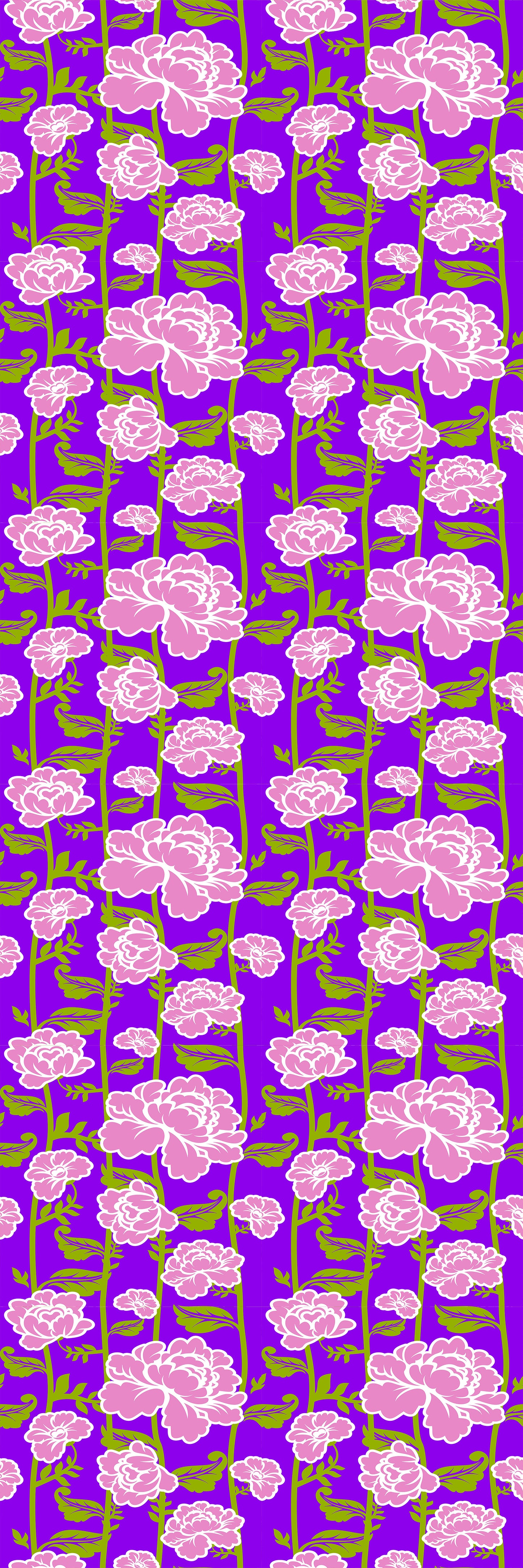 School Locker Magnetic Wallpaper - Pack of 12 Sheets - (Flowers) (vg 016)