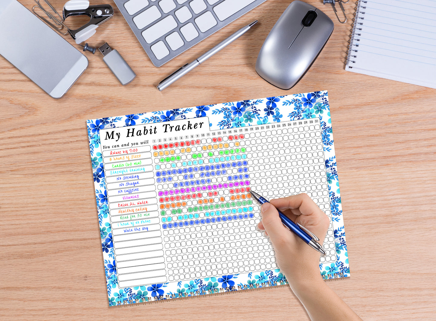 2026 Monthly Desktop/Wall Calendar/Planner - Habit Tracker - (Edition #22)