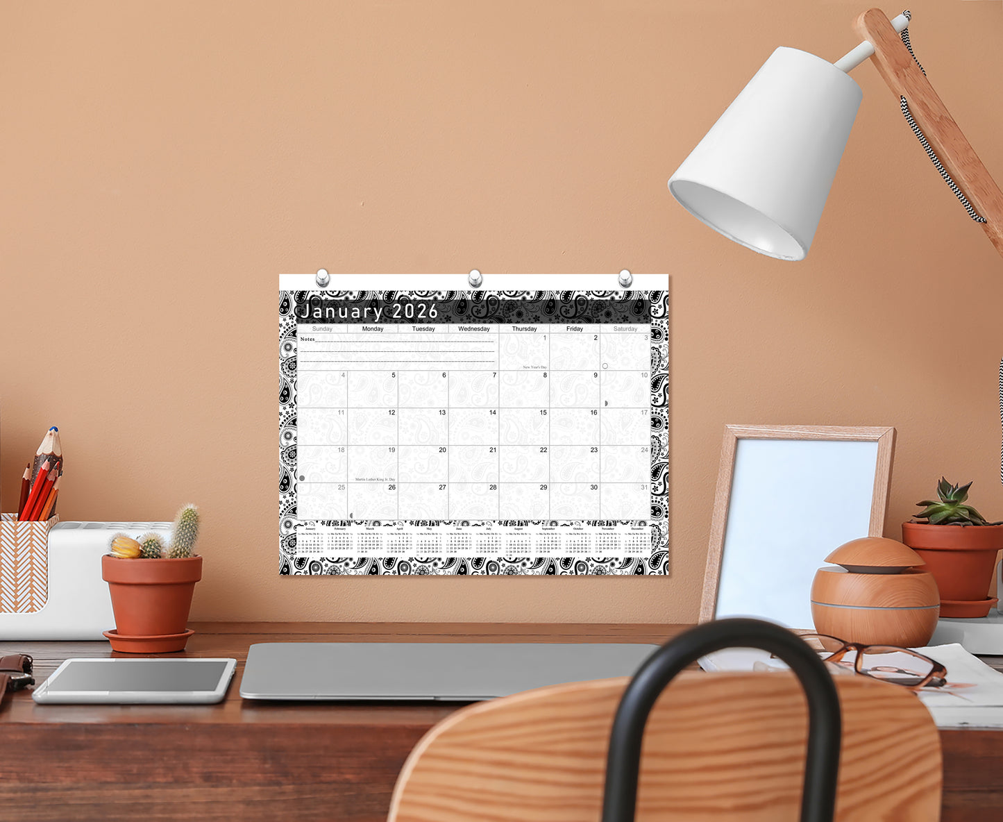 2025 - 2026 Student Calendar/Planner for 3-Ring Binder, Desk, or Wall - v011
