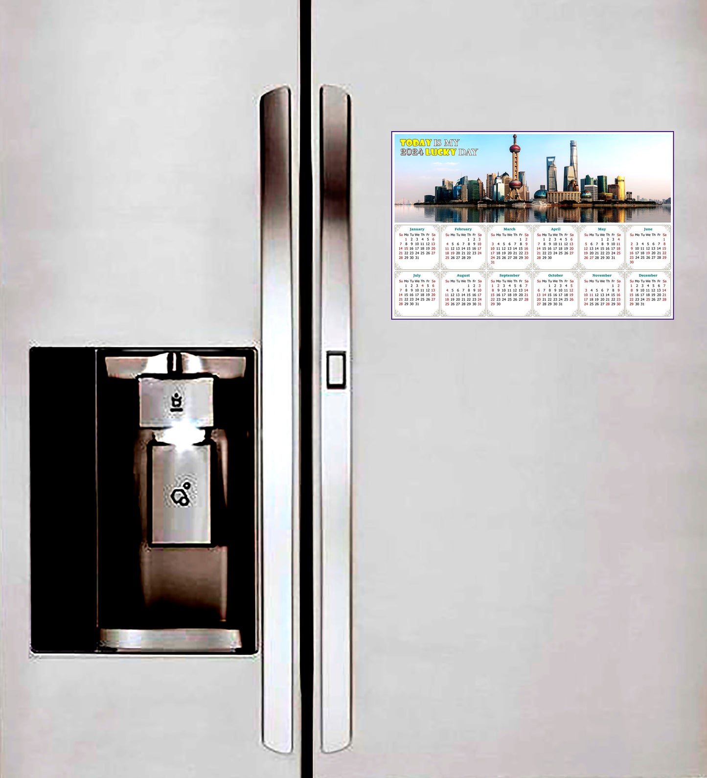 2024 Magnetic Calendar - Calendar Magnets - Today is My Lucky Day - (Shanghai)
