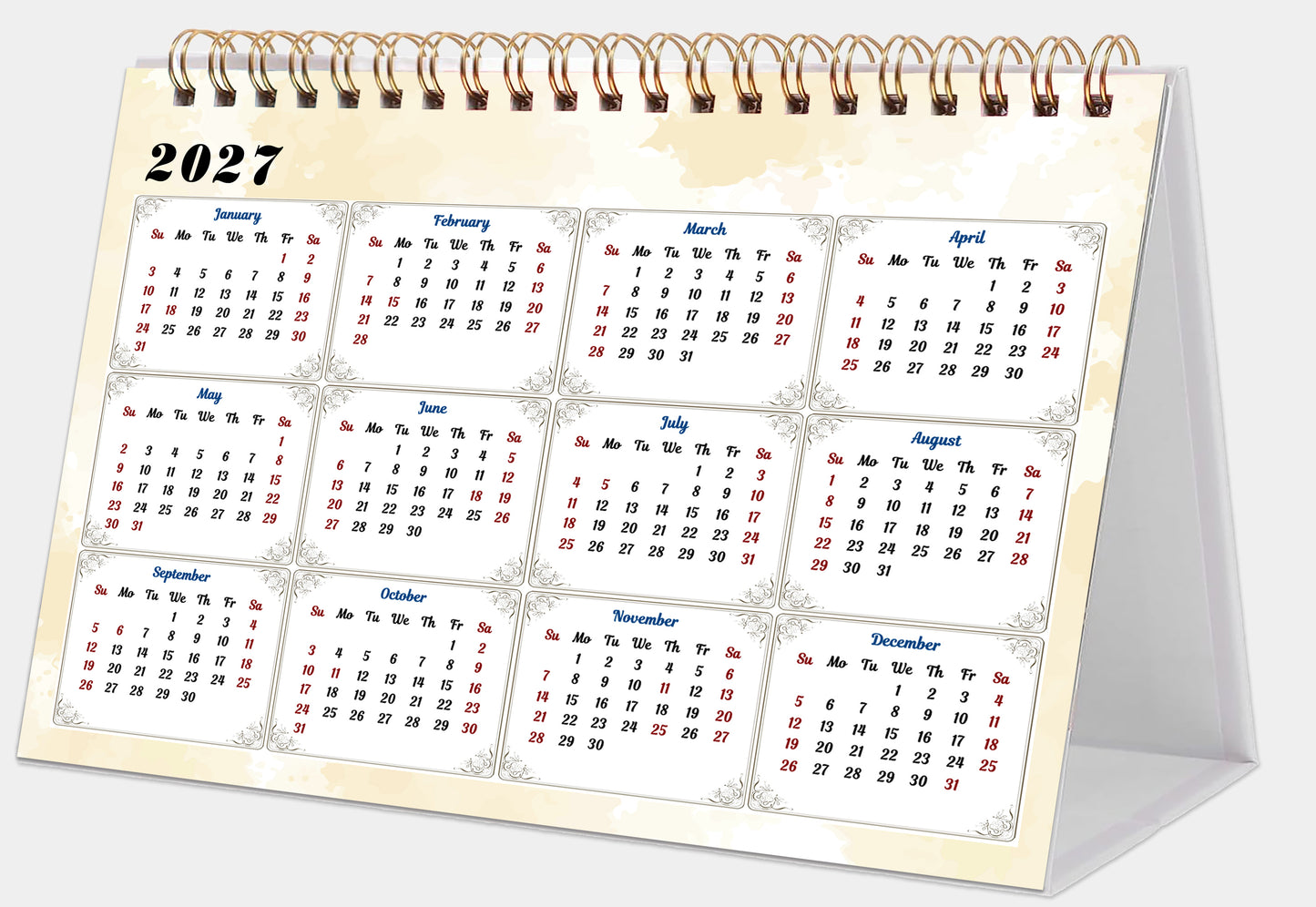2026-12 Months Desk Calendar Desktop Planner with To-Do List (Fruits & Berries)