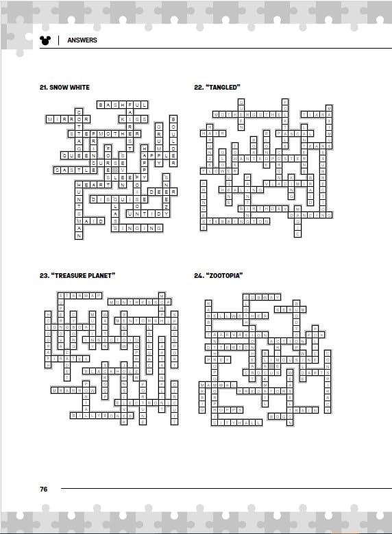 Disney Crosswords Puzzle Book