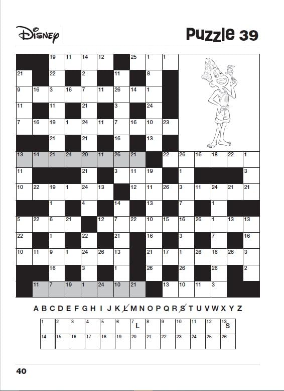 Disney Picture Code Words Crosswords Puzzle Book