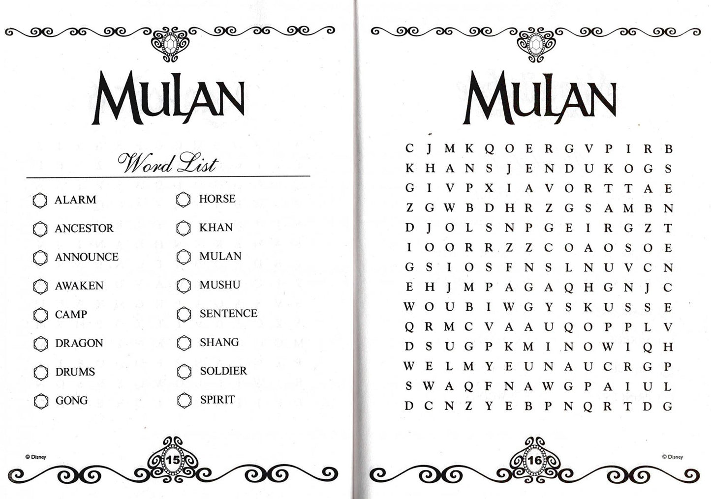 Disney Princess & Frozen II - Activity Book Word Search (Set of 2 Books)