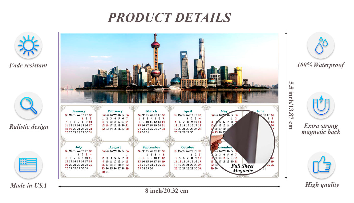 2026 Magnetic Calendar - Calendar Magnets - Today is My Lucky Day - (Shanghai)