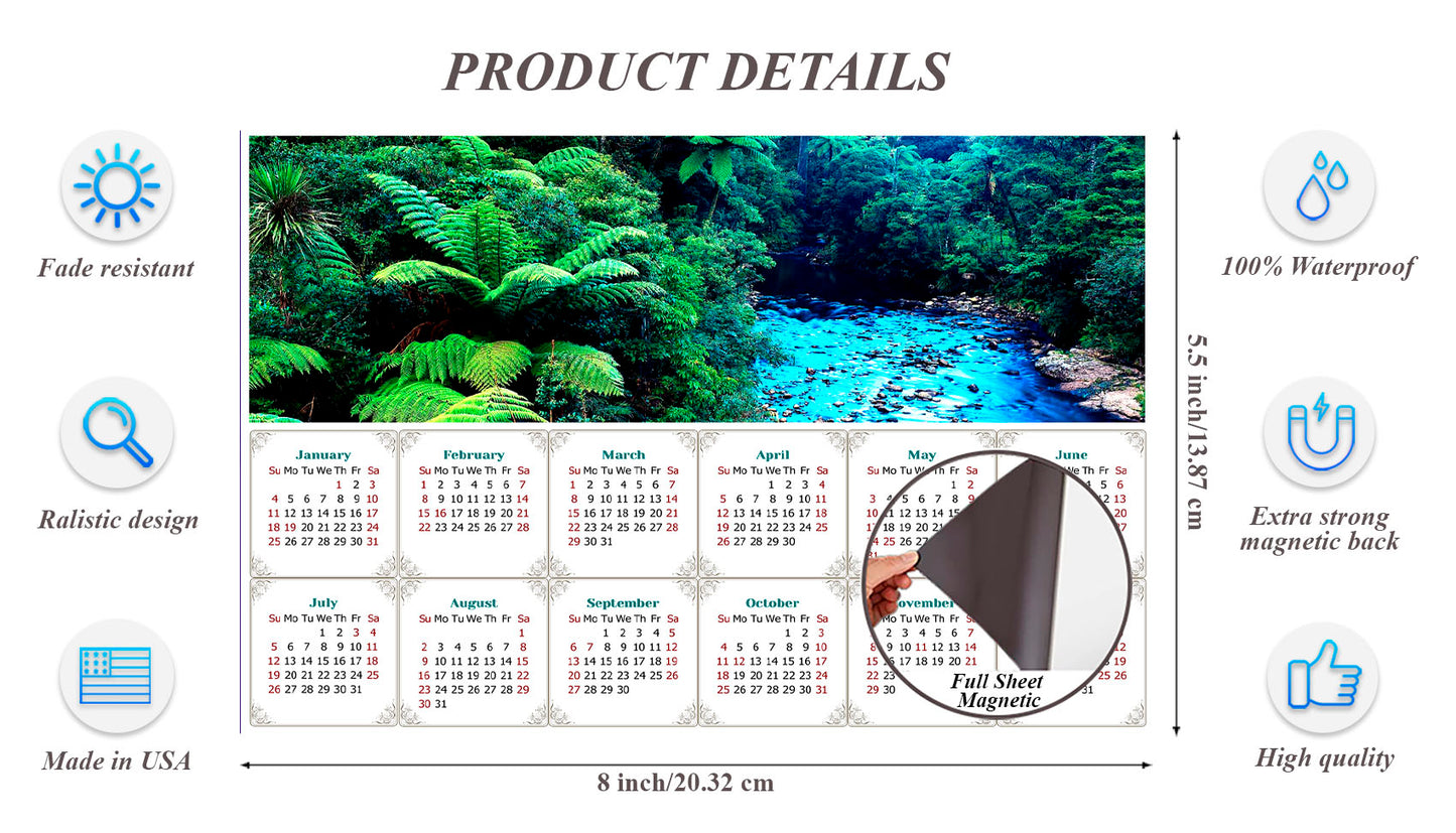 2026 Magnetic Calendar - Calendar Magnets - Today is My Lucky Day (Waipoua Kauri Reserve)