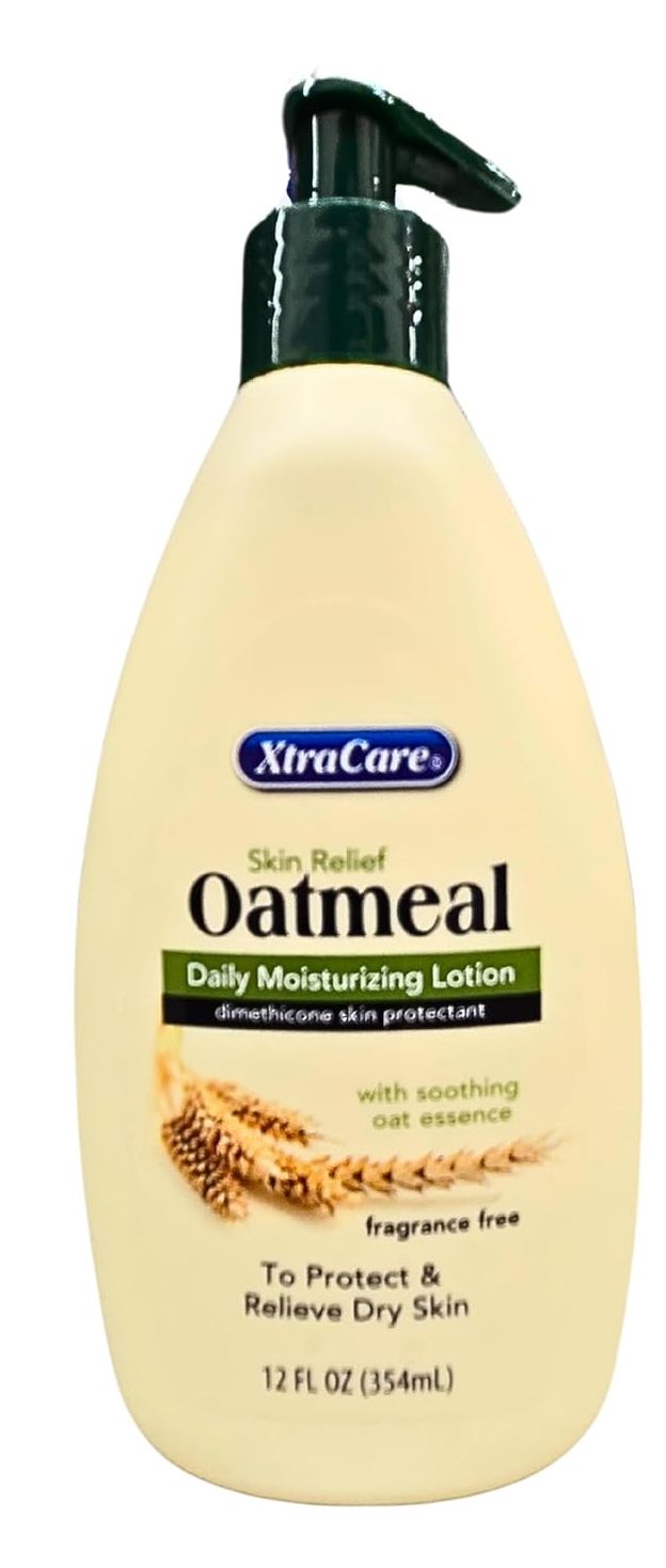 XtraCar.e Oatmeal Daily Moisturizing Lotion, Fragrance Free, Skin Relief for Dry