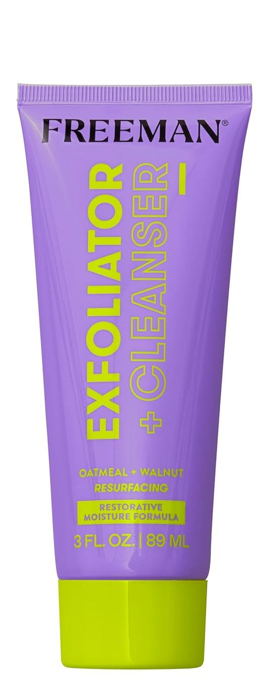 Freeman Exfoliator + Cleanser, Exfoliating Face Wash Infused With Oatmeal