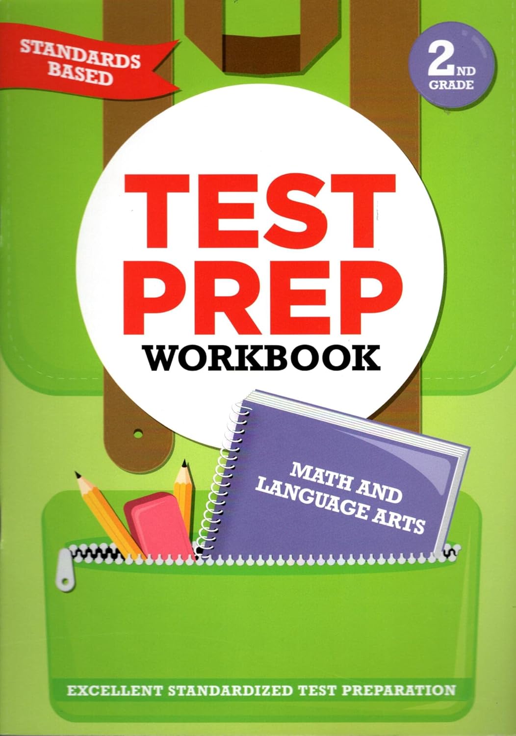 Second Grade Math & Language Arts Test Prep Workbook v3