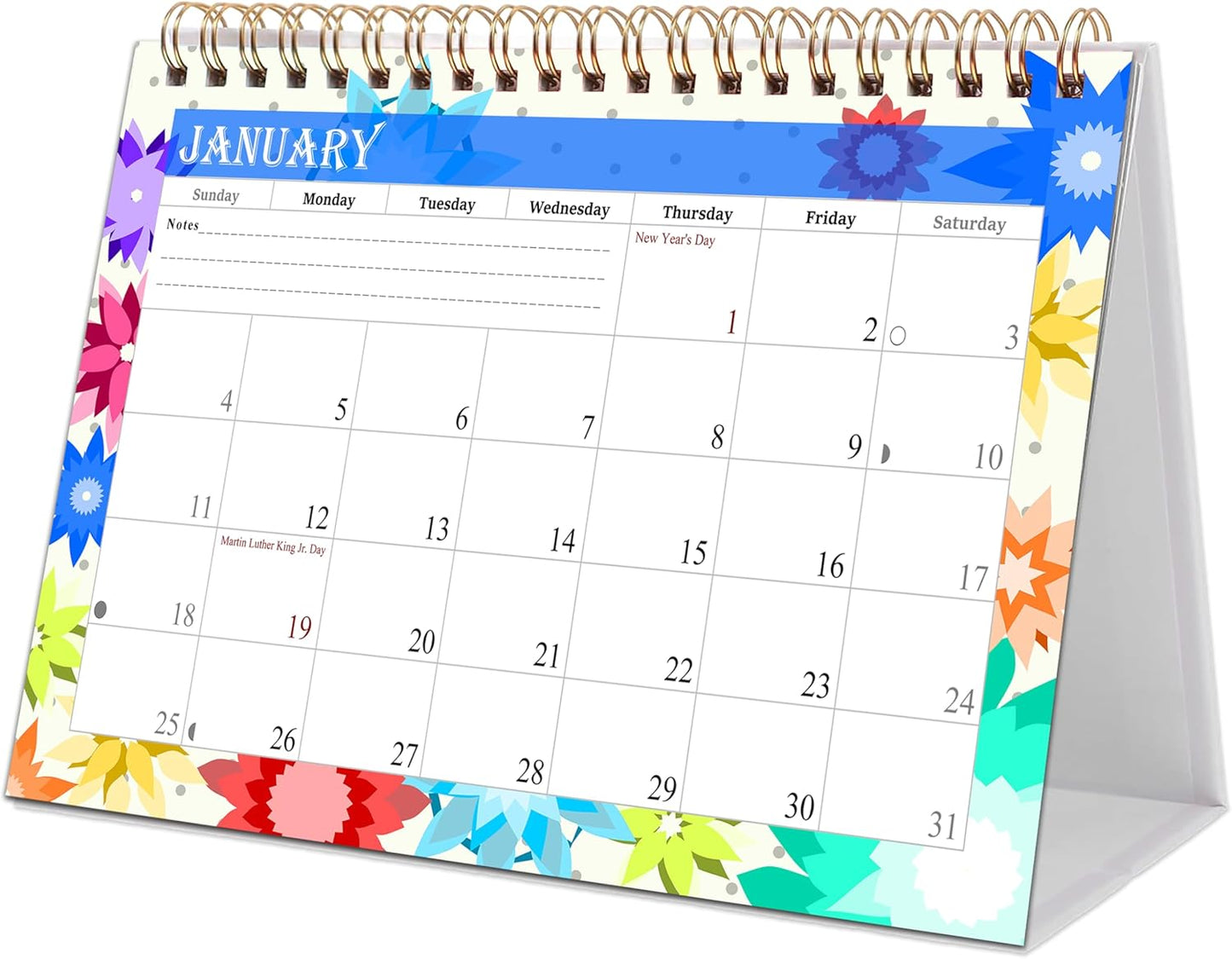 2025-2026 18 Months Standing Flip Desk Calendar Desktop Planner with To-Do List & Notes 01