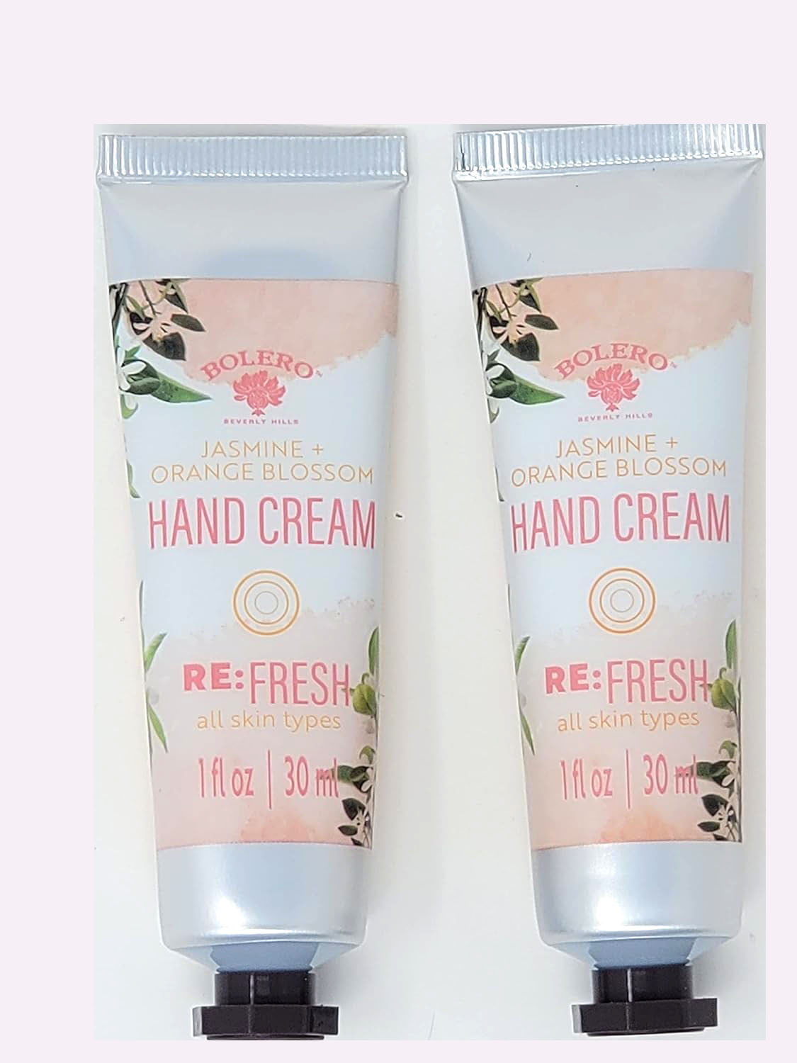 Jasmine + Orange Blossom Hand Cream 2 Pack Set Moisturize 2 x 1fl oz (30ml)