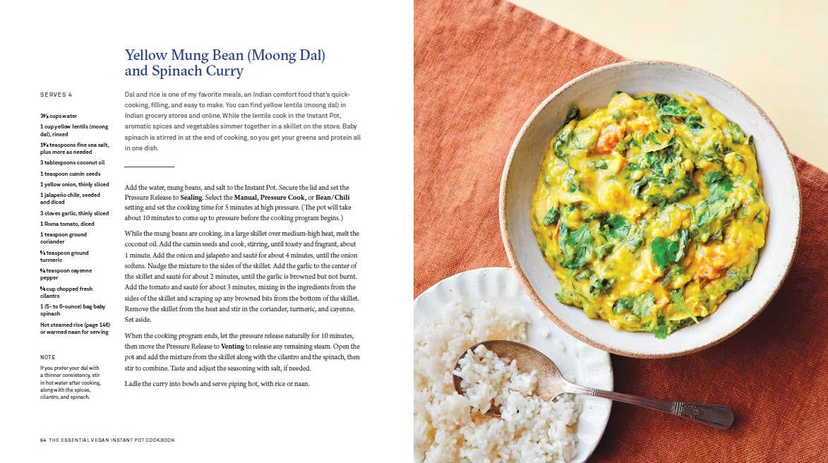 The Essential Vegan Instant Pot Cookbook. Hardcover Book